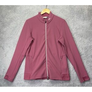 KJUS Womens Nina Midlayer Jacket Large Full Zip Lightweight Dusty Pink Golf